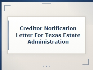Texas Estate Creditor Notification Requirements Guide